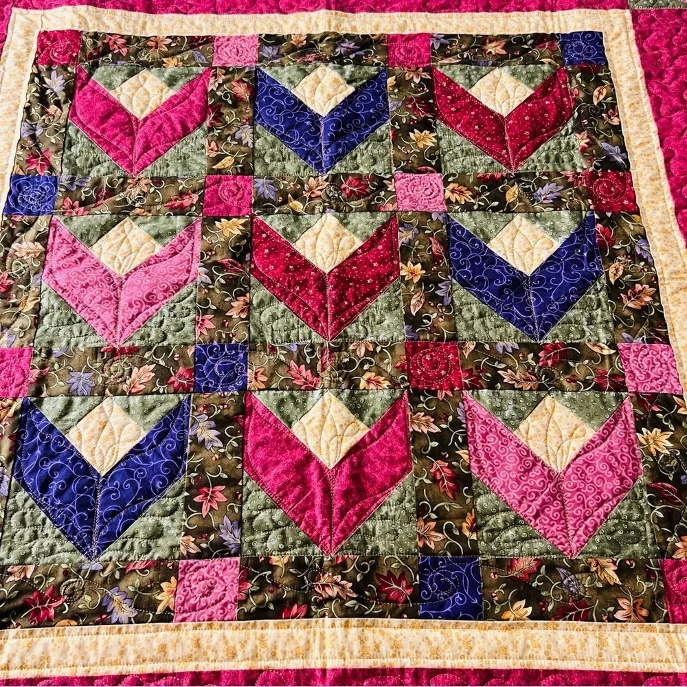 41”x41” New Handmade Cotton Patchwork Quilt. Wall Hanging Quilt.